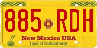 NM license plate 885RDH