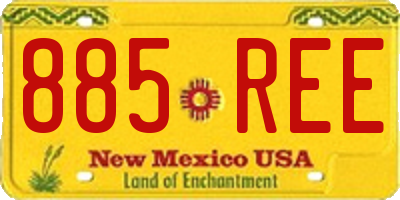 NM license plate 885REE