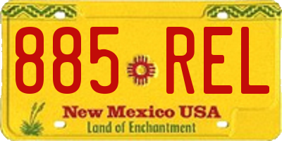 NM license plate 885REL