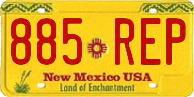 NM license plate 885REP