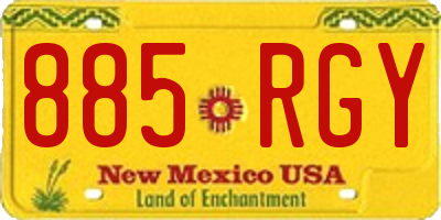 NM license plate 885RGY