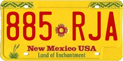 NM license plate 885RJA