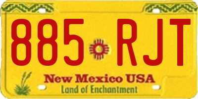 NM license plate 885RJT