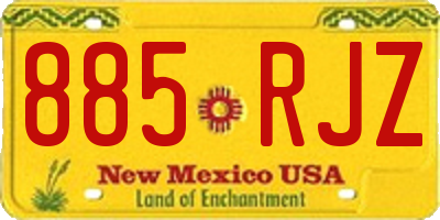 NM license plate 885RJZ