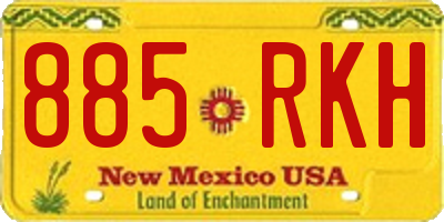 NM license plate 885RKH