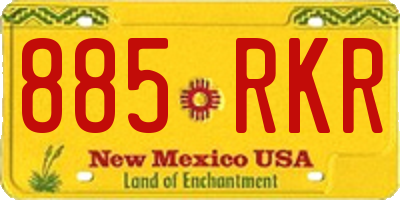 NM license plate 885RKR