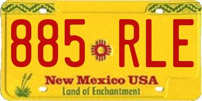 NM license plate 885RLE