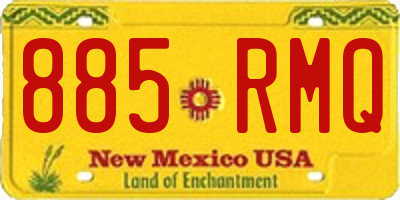 NM license plate 885RMQ