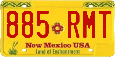 NM license plate 885RMT