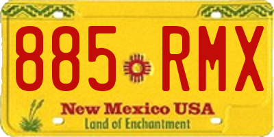 NM license plate 885RMX