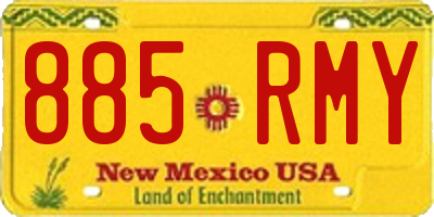 NM license plate 885RMY