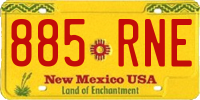 NM license plate 885RNE
