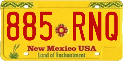 NM license plate 885RNQ