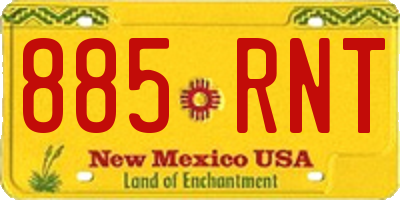 NM license plate 885RNT