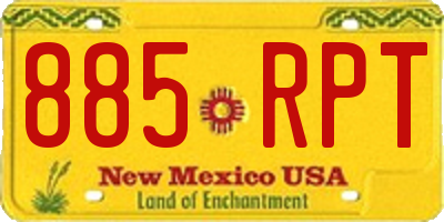 NM license plate 885RPT