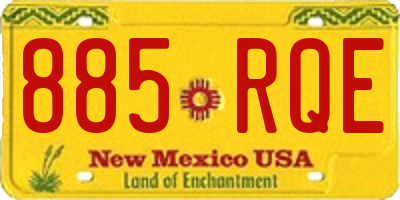 NM license plate 885RQE