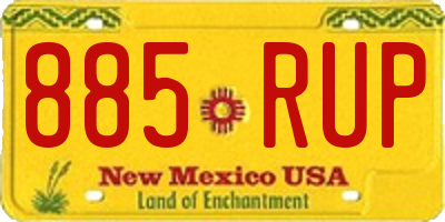 NM license plate 885RUP