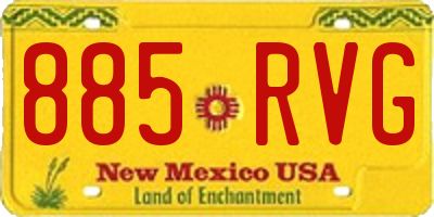 NM license plate 885RVG
