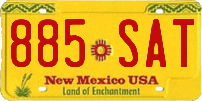 NM license plate 885SAT