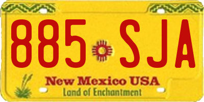 NM license plate 885SJA