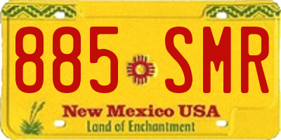NM license plate 885SMR