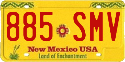 NM license plate 885SMV