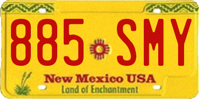 NM license plate 885SMY