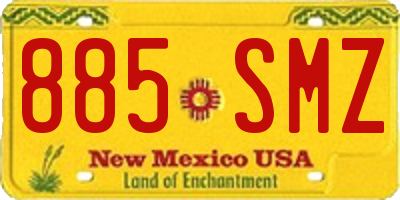 NM license plate 885SMZ