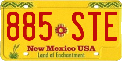 NM license plate 885STE