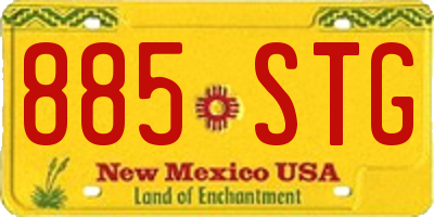 NM license plate 885STG