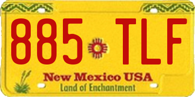 NM license plate 885TLF