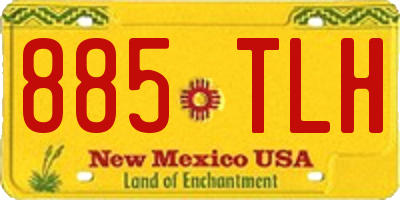 NM license plate 885TLH