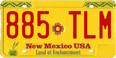 NM license plate 885TLM