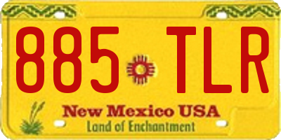 NM license plate 885TLR