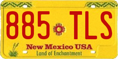 NM license plate 885TLS