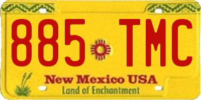 NM license plate 885TMC