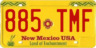 NM license plate 885TMF