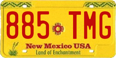 NM license plate 885TMG