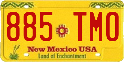 NM license plate 885TMO