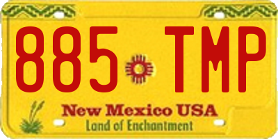 NM license plate 885TMP