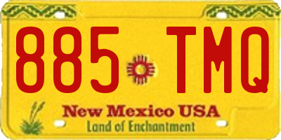 NM license plate 885TMQ