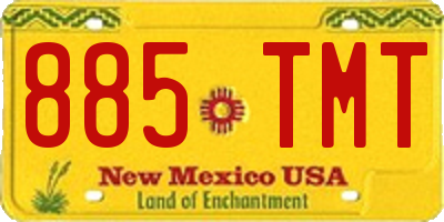 NM license plate 885TMT