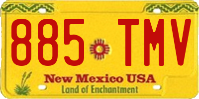 NM license plate 885TMV