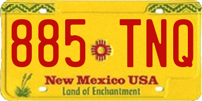 NM license plate 885TNQ