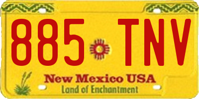 NM license plate 885TNV