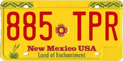 NM license plate 885TPR