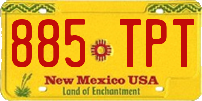 NM license plate 885TPT