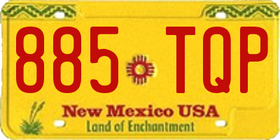 NM license plate 885TQP