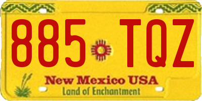 NM license plate 885TQZ