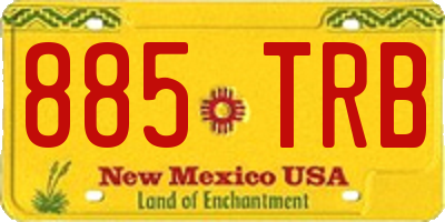 NM license plate 885TRB